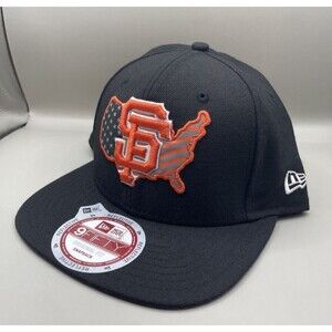 New Era 9Fifty San Francisco Giants Hat Cap Snapback Black MLB USA Logo